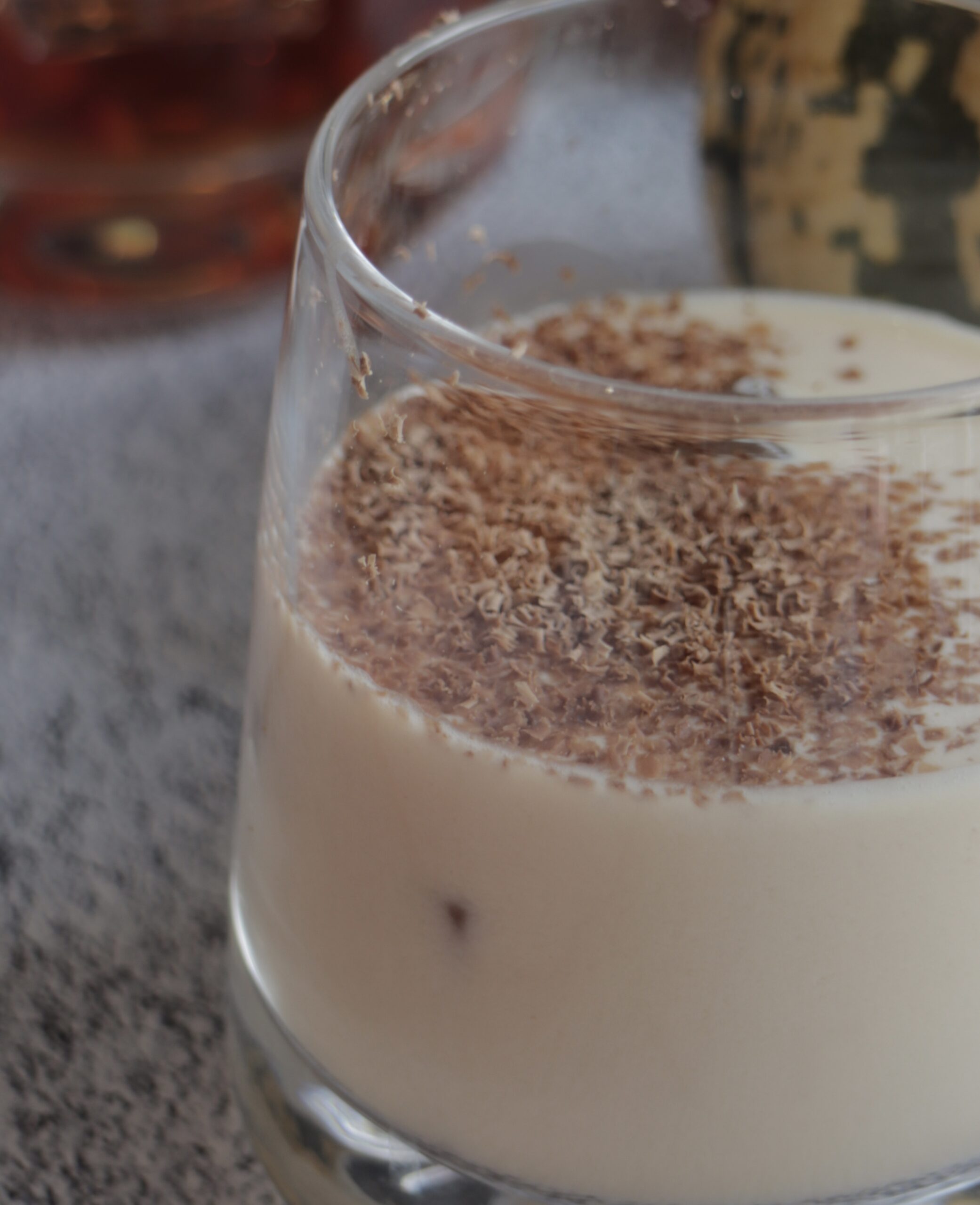 A closeup of a 52North Chocolate Rum Cocktail.