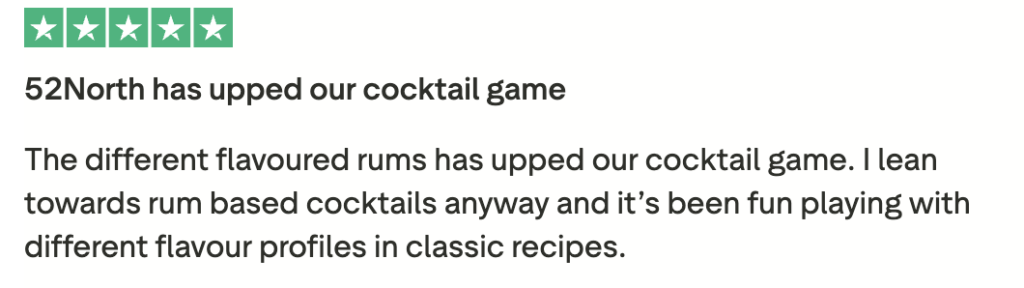 A screenshot of a 52North Tripadvisor review.